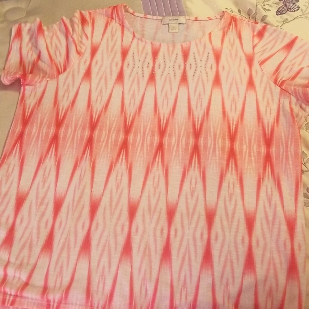 CJ BANKS Womens SS top